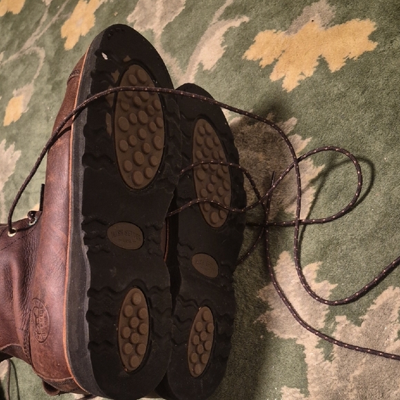 Red Wing Shoes Brown Leather Lace-Up Work Boots - Picture 7 of 13